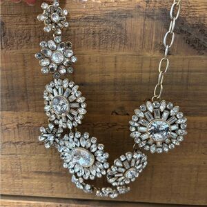 J. Crew Factory Gold and Silver Crystal Necklace